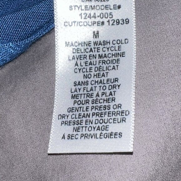 LANGUAGE LA WOMEN TWIST‎ BACK PULLOVER SKY BLUE GREY OMBRE TANK TOP MEDIUM NEW - Picture 9 of 10